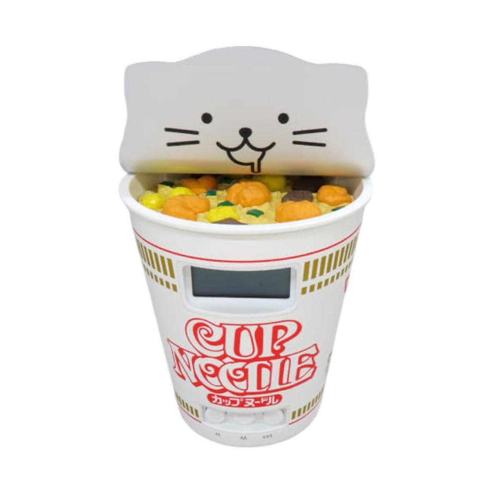 닛신 고양이 컵라면 알람 시계 냥람시계