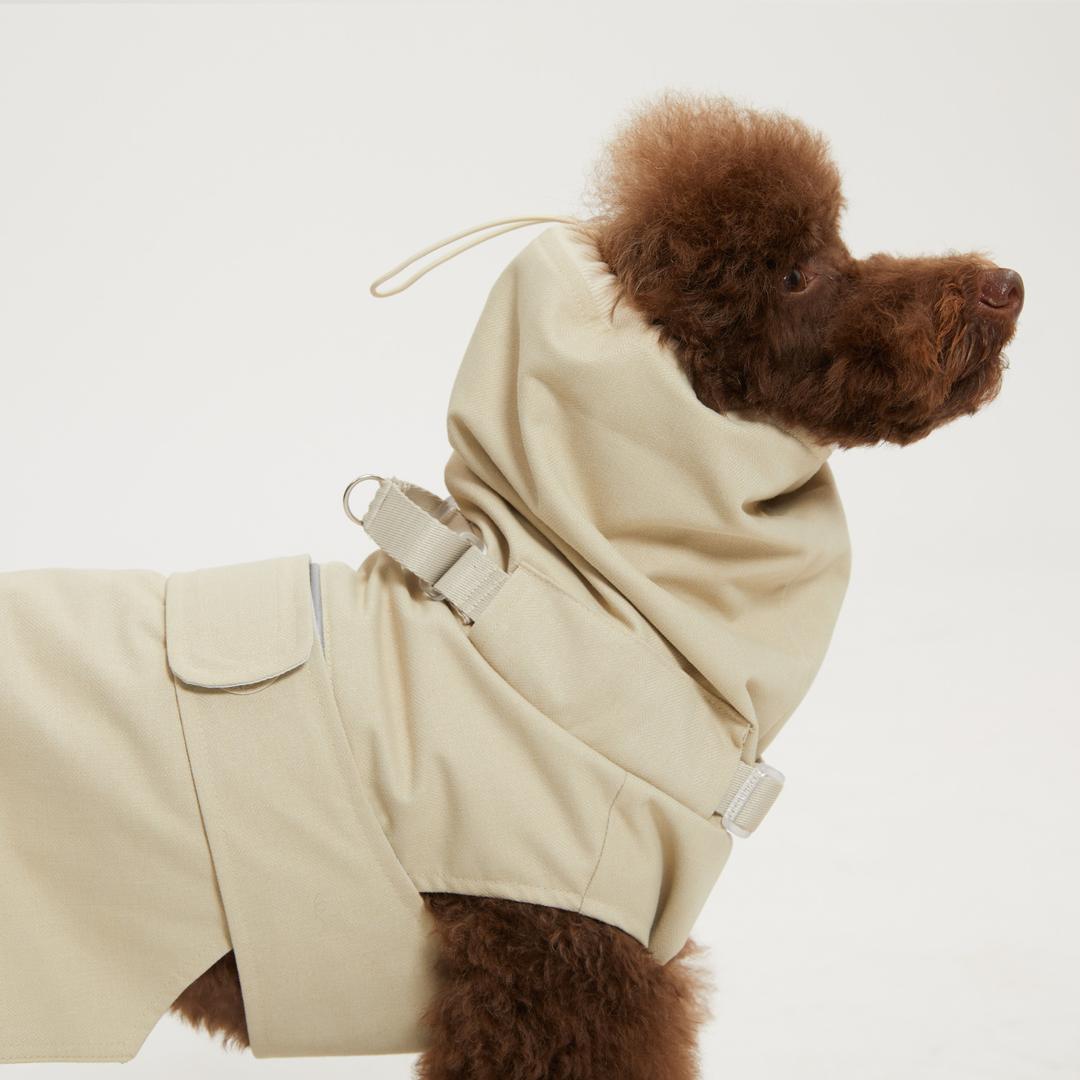 강아지 트렌치 레인코트 Di Marco - 람브로 베이지