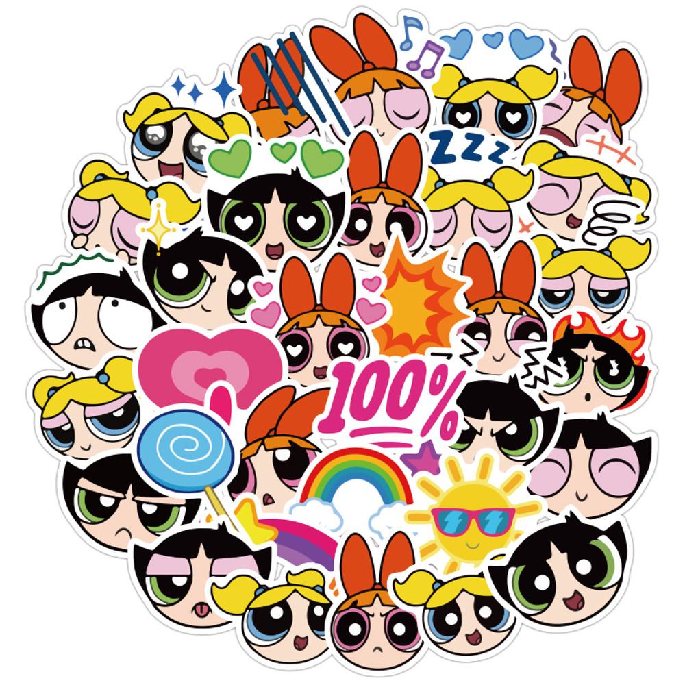 파워퍼프걸 스티커 40장