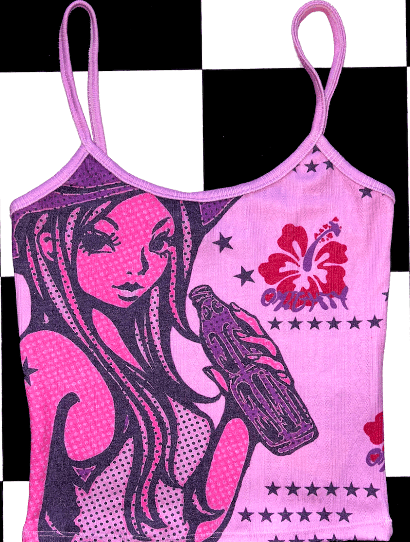 RODEO PRINCESS POINTELLE TANK IN PINK