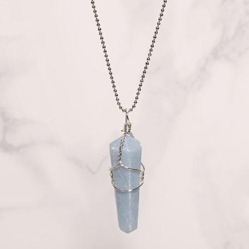 엔젤라이트 은색 라인 더블포인트 펜던트 [무작위발송]