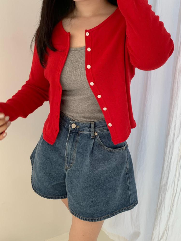 제로 플라워 펀칭 가디건 (3color)