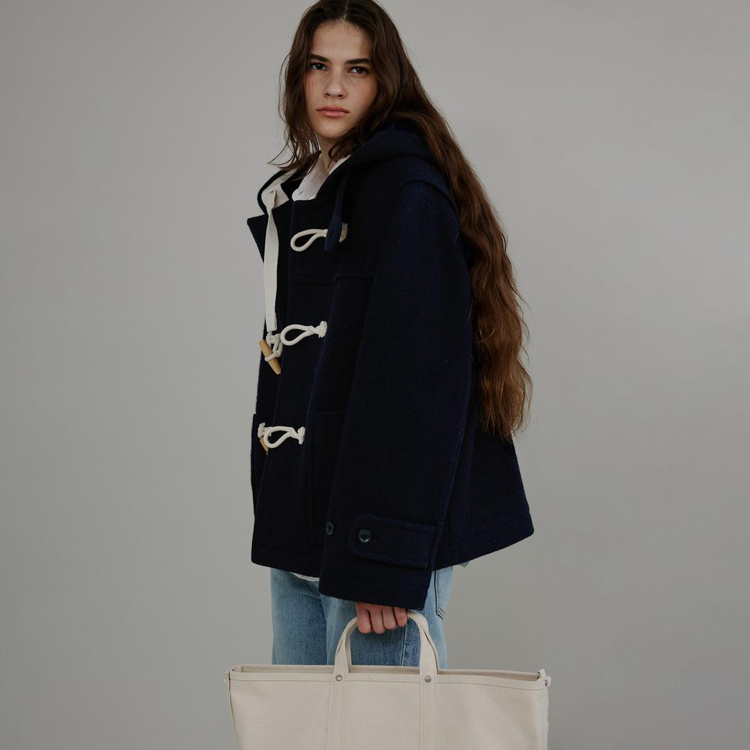 [29CM 단독] Hooded wool short duffle coat (2COL)