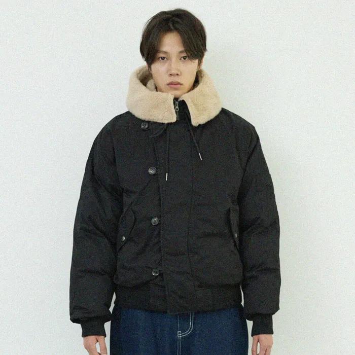 HOOD SHORT PADDING JUMPER [BLACK]