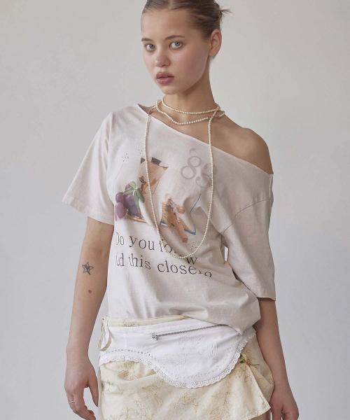 83 Faith Cut Out Tee Dirty White