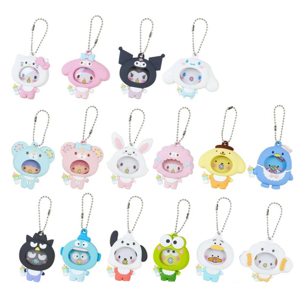 산리오 캐릭터 시크릿 포토 뱃지 마스코트 홀더 키링