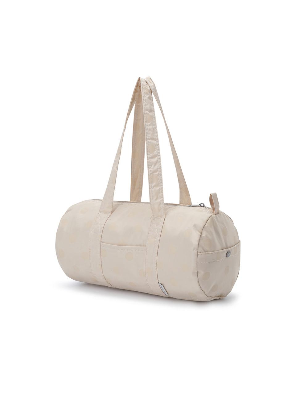 글로시 더플백 - 도트 크림