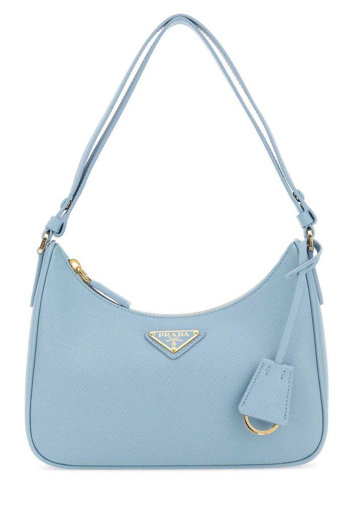 Light-blue mini leather Prada Re-Edition shoulder bag 1BC204VJOMNZV F0EMZ