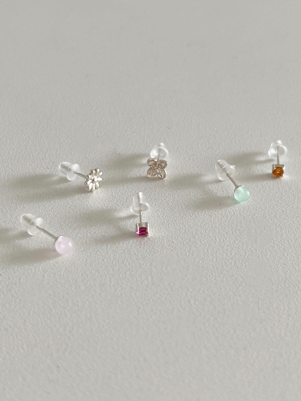 캔디 플라워 귀걸이 3set