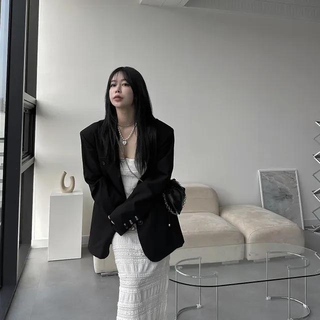 플로어 레이스 원피스 (화이트)