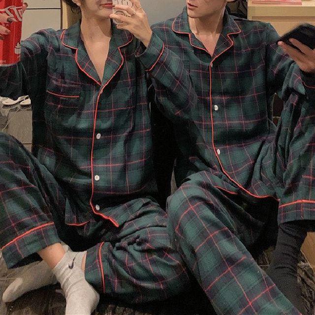 Popcorn Cheak 파자마 셋업 #1713  Pajama/SETUP/크리스마스/연말/홈/파티/수면/잠옷/Cheak/PT/커플/남여공용/유니섹스/데일리/꾸안꾸/룩