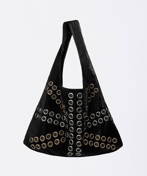 스컬프터(SCULPTOR)  Stud Metallic Hobo Bag Black - 사이즈 & 후기 | 무신사