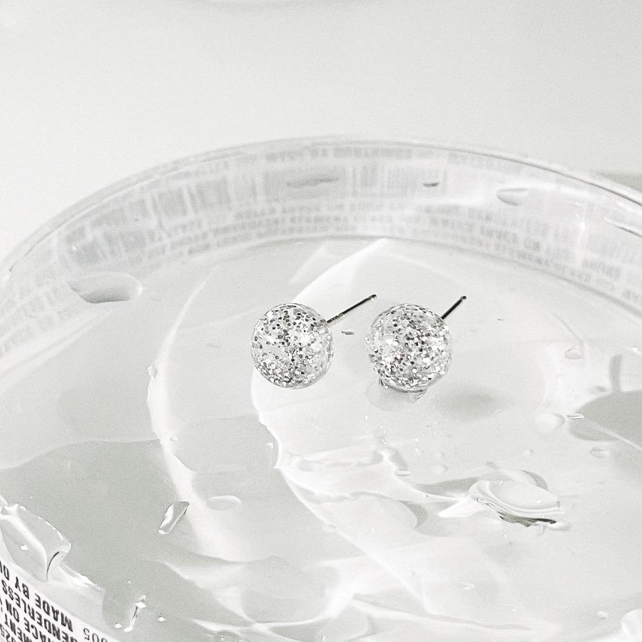 Water trace earring /"Snowball\"5th REVISITED