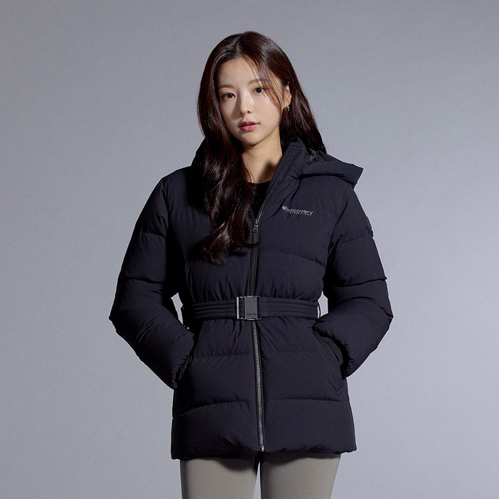 여성 베니아 구스다운 미드패딩 (BLACK)