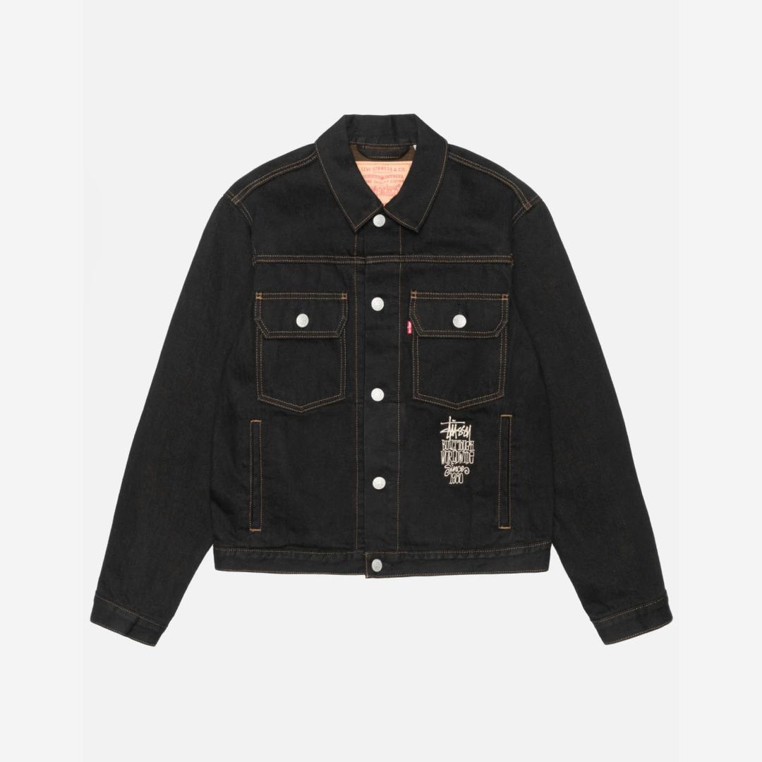 Stussy x Levi's Crispy Rinse Trucker Jacket Black