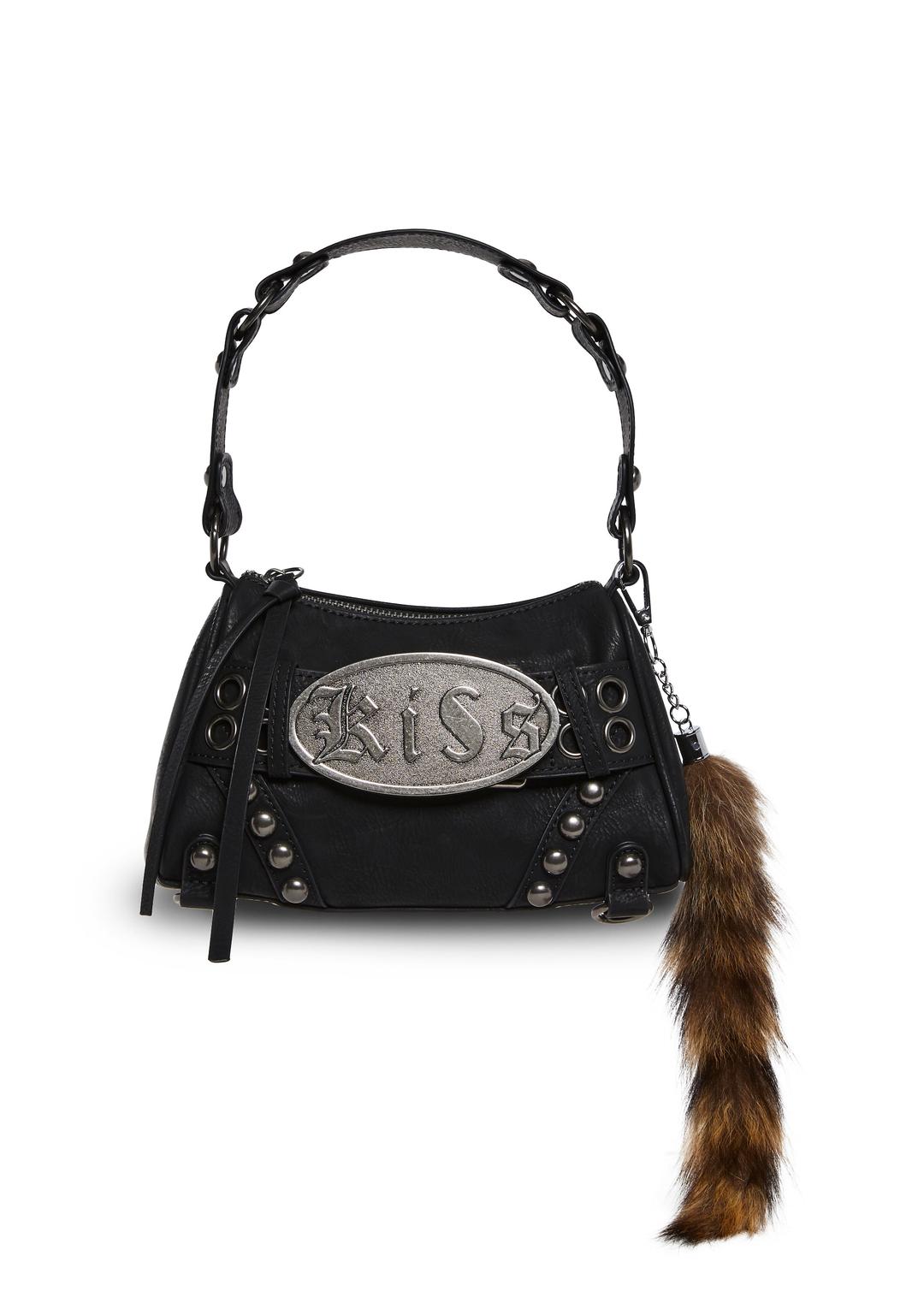 Muse Buckle Handbag - BLACK / ONE SIZE