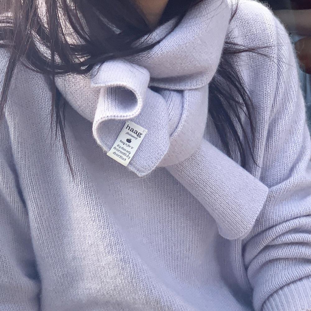 a baby alpaca muffler (blue)