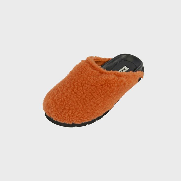RN4-SH012 / Faux Fur Slip-on Loafer ORANGE