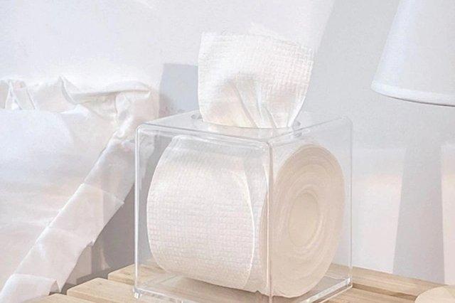 클리어 아크릴 롤 티슈케이스 투명 사각 두루마리 그대로 휴지케이스