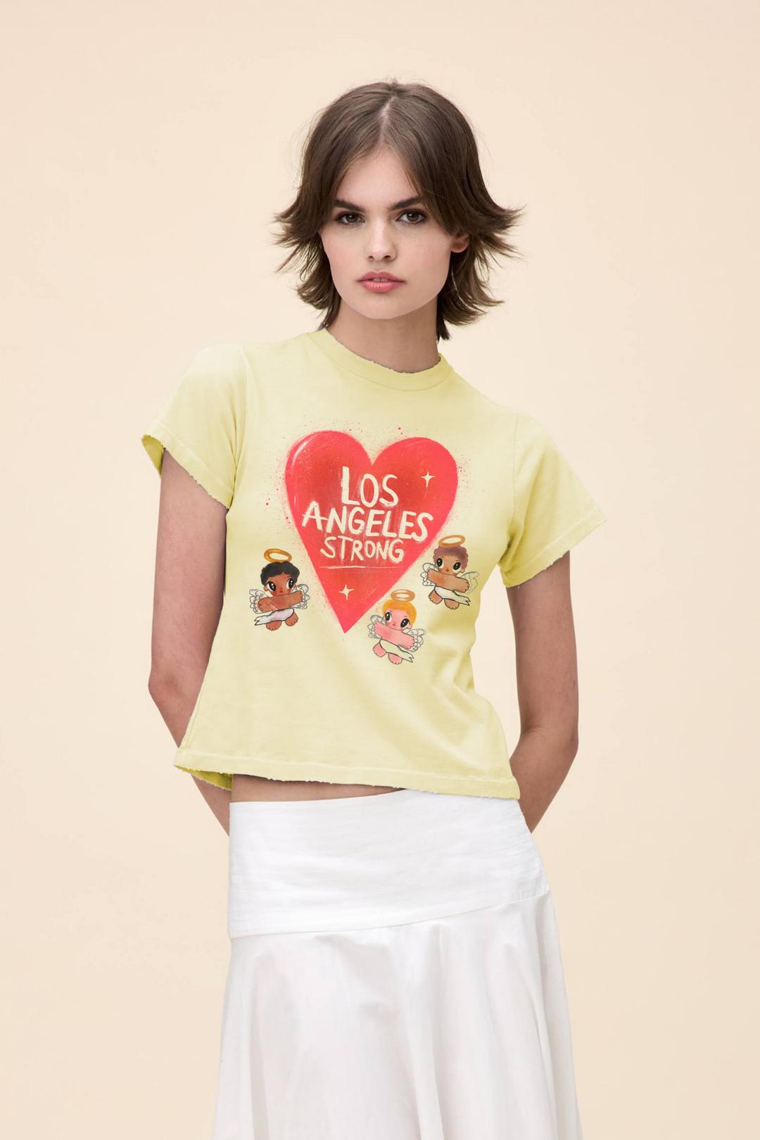 Los Angeles Strong Vintage Tee - Tender Yellow / XS