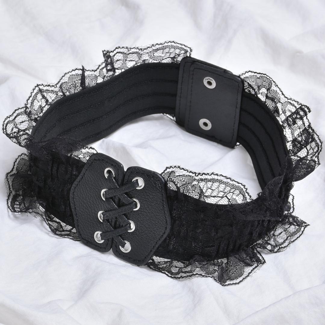 ブラックレースウエストベルト | VOLCAN&APHRODITE