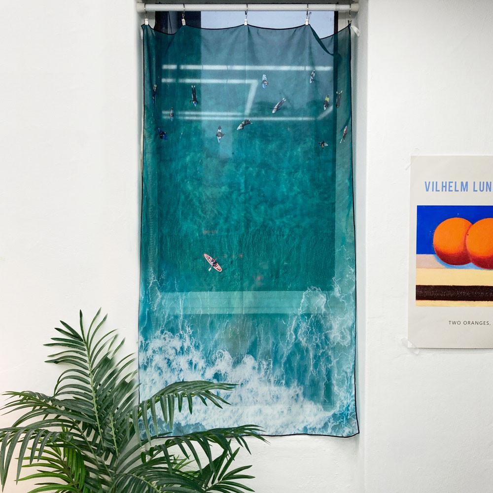 아우어데이즈 서핑 여름 바다 실내 인테리어 쉬폰 패브릭 포스터