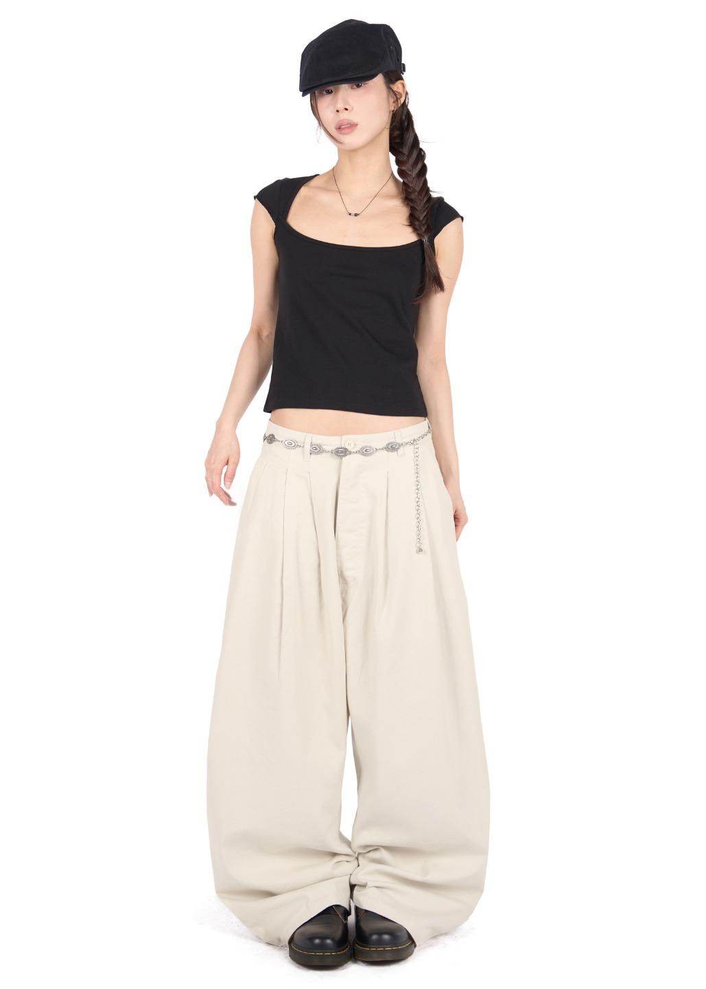 SOLID BALLOON PANTS