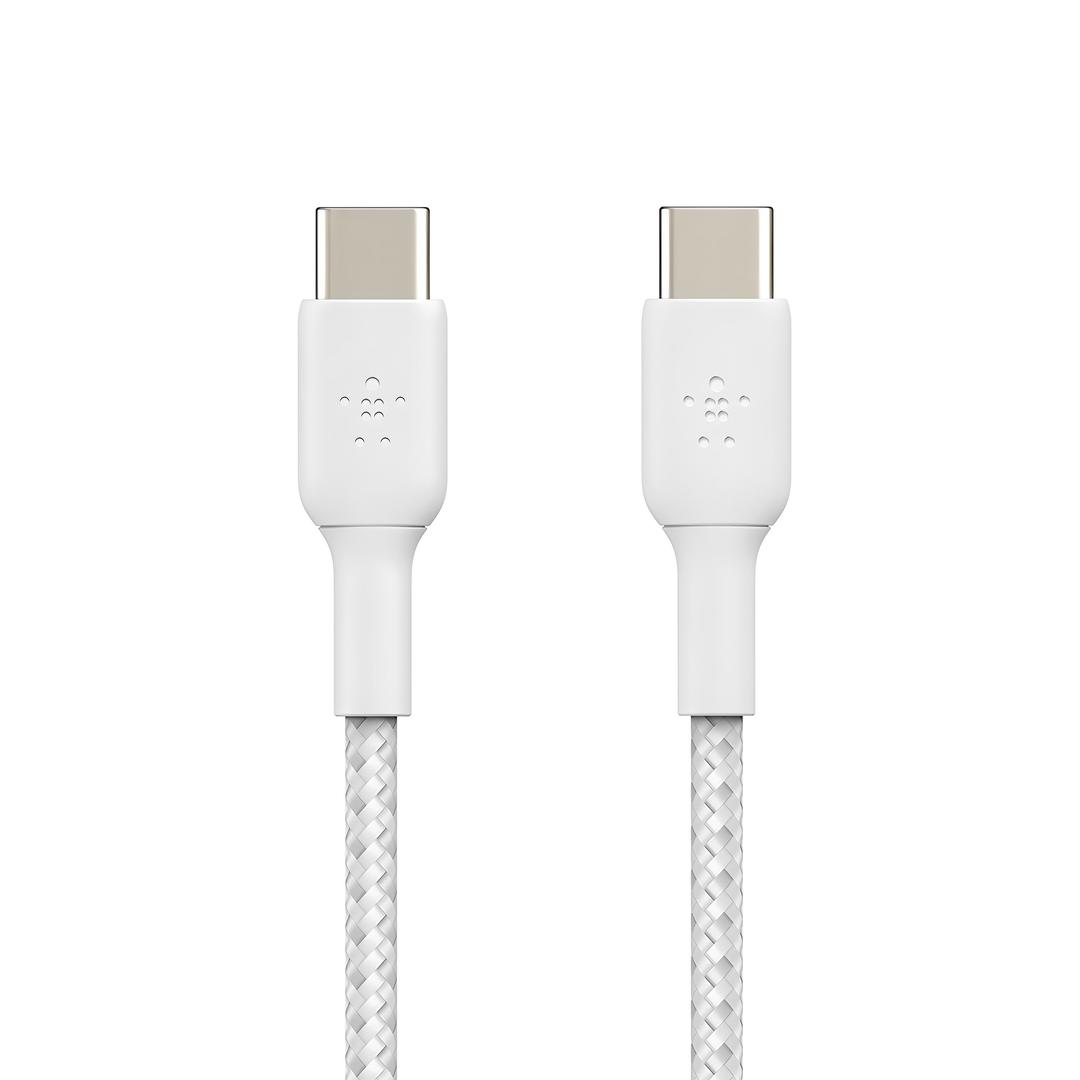 벨킨 부스트업 패브릭 USB C to C타입 고속 충전케이블 1m CAB004bt1M, 화이트, 1m, 1개