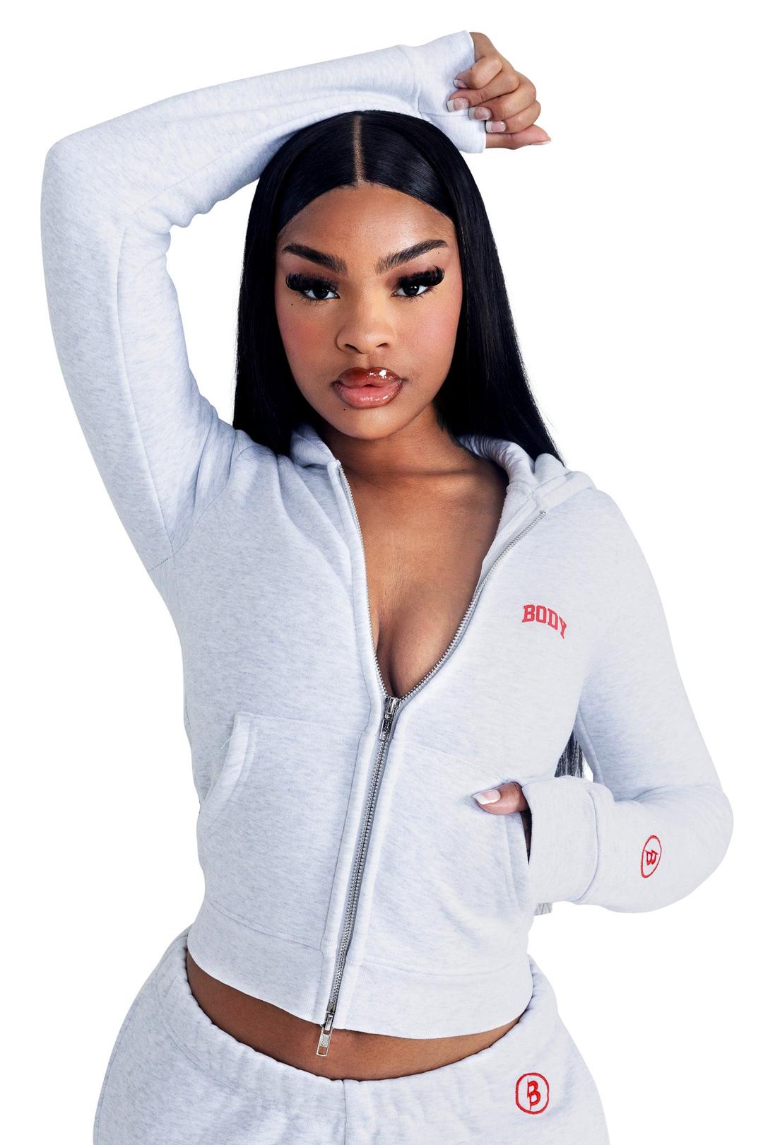 BACKSHOT HOODIE 2.0 (HEATHER GREY/RED) - 2XS