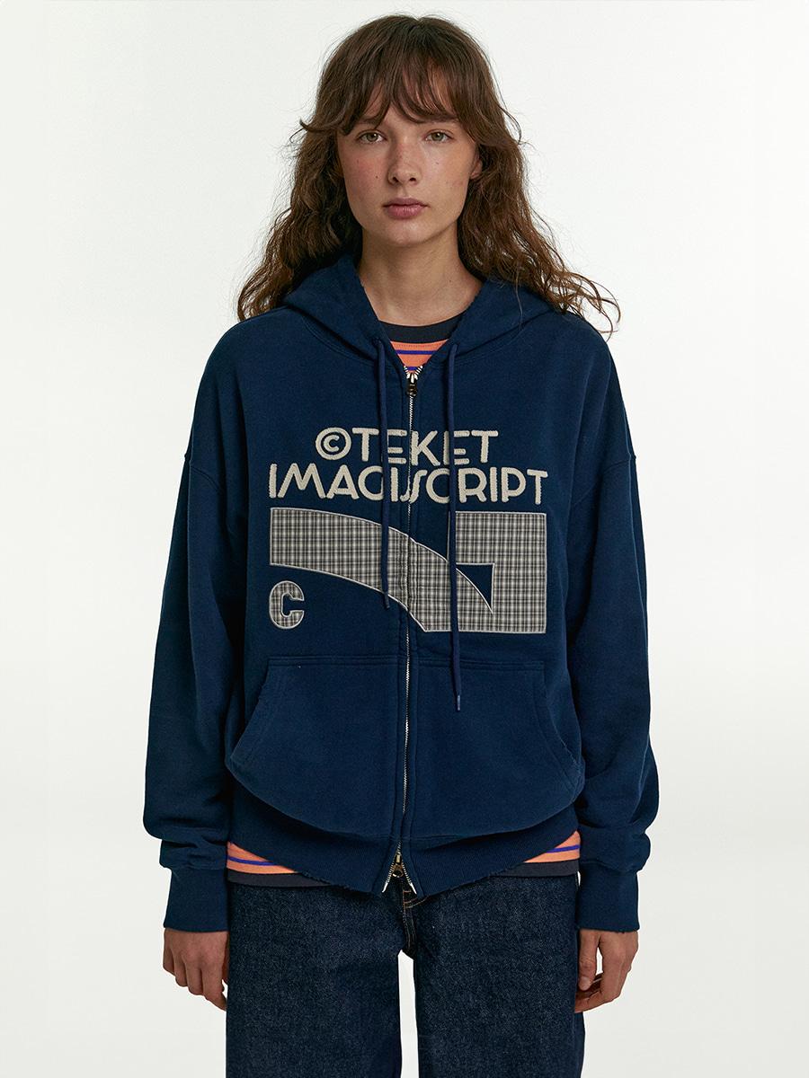 Litmemo Zip-Up Hoodie Navy