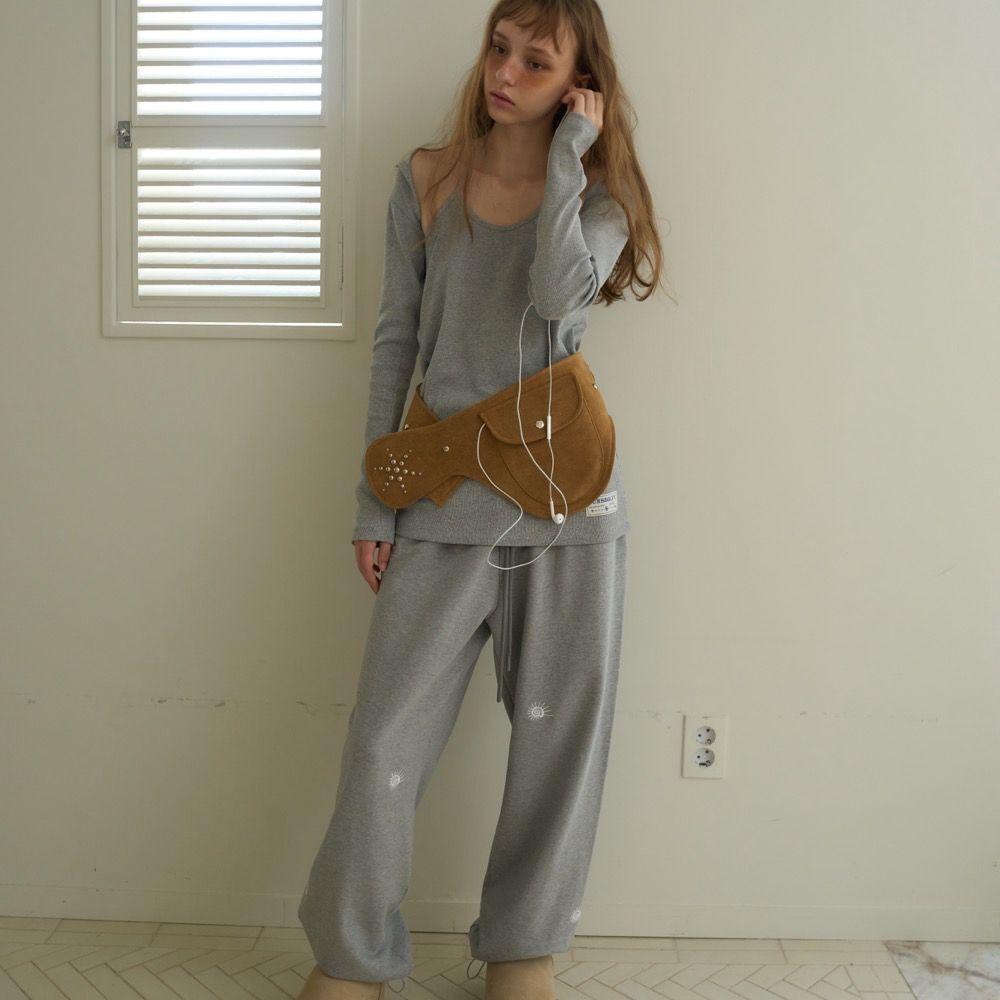 Fossil Wide Pants / MelangeGray