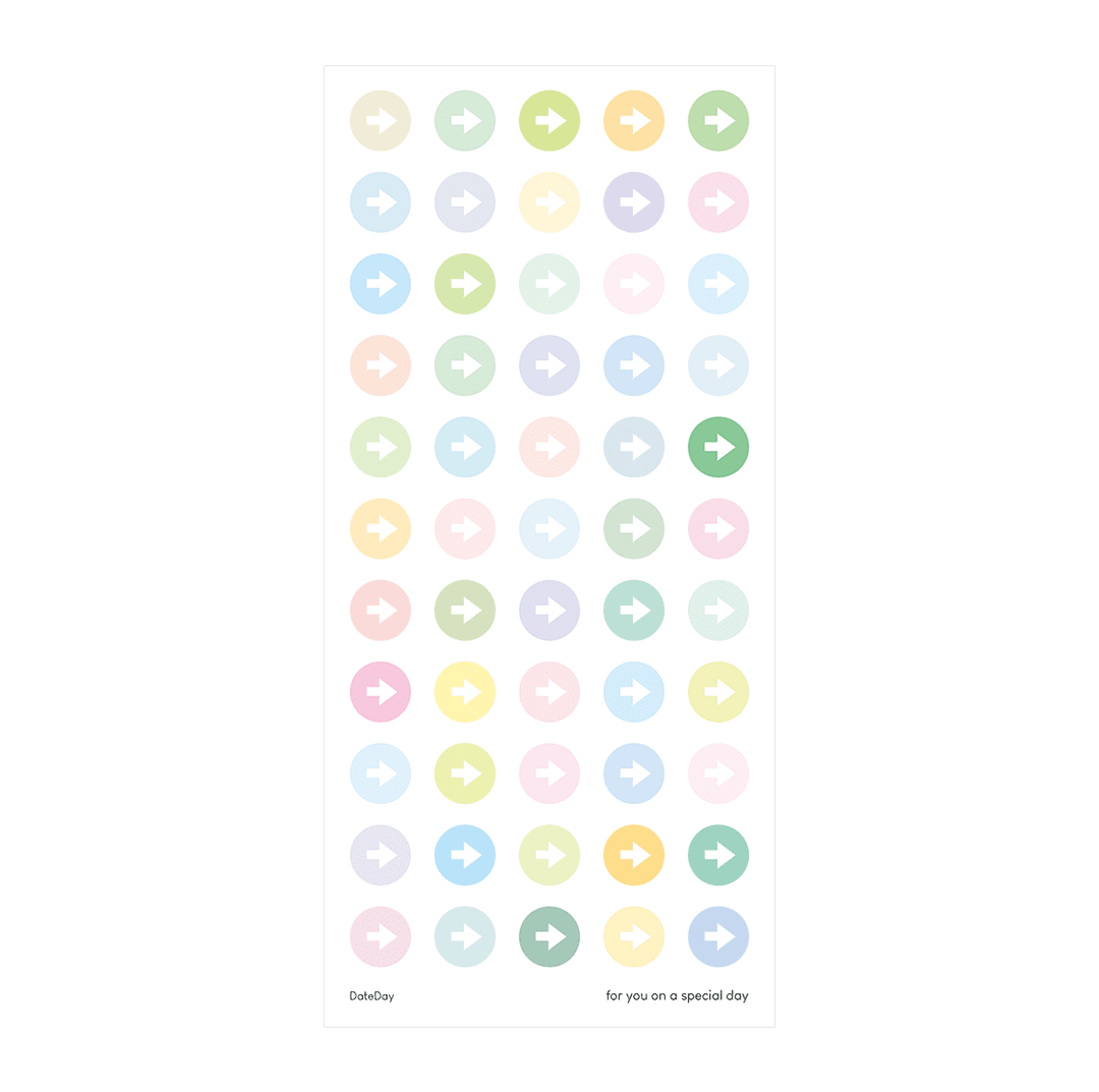 [order] Seal sticker - Pure tone arrow (11mm)