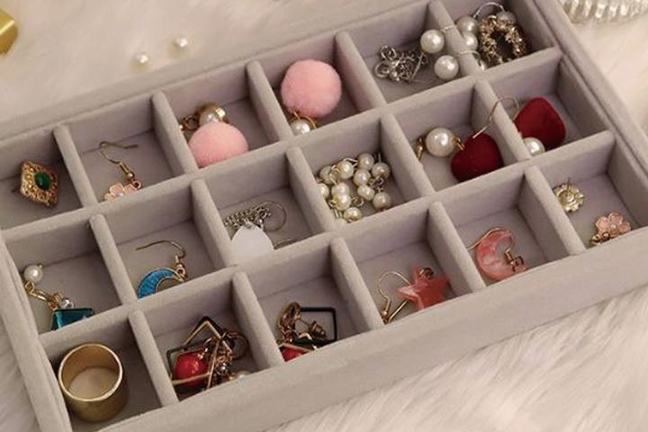 낮은 서랍 칸막이 화장품 악세사리 정리 귀걸이 보관함