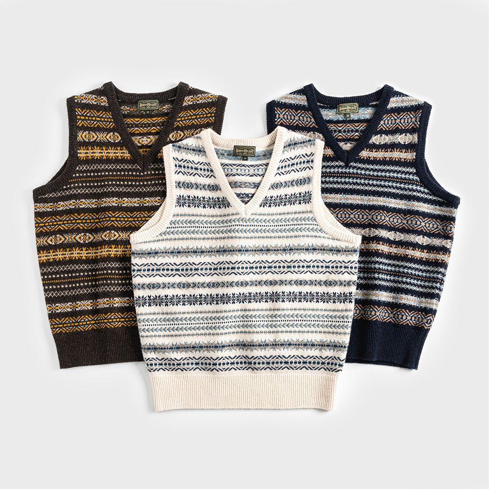 10 FAIR ISLE VEST (3 color)