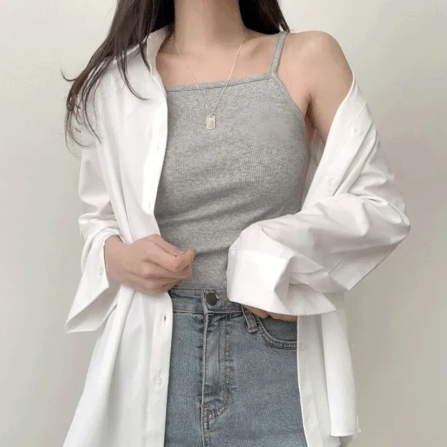 ❤20%쿠폰❤[MOMENT JOY/국내제작/기장2개✨] 보들쫀쫀 민자 골지 단가라 기본 끈 나시 9color