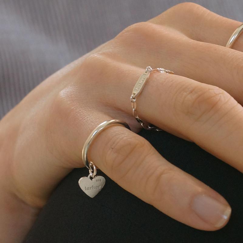 [아몬즈 단독] lorher heart-tag Ring
