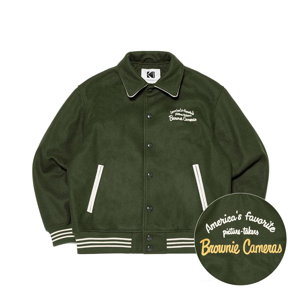 브라우니 바시티 자켓 KHAKI