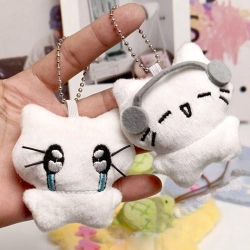 귀여운선물 미니 낭만 고양이 인형 키링 크리스마스