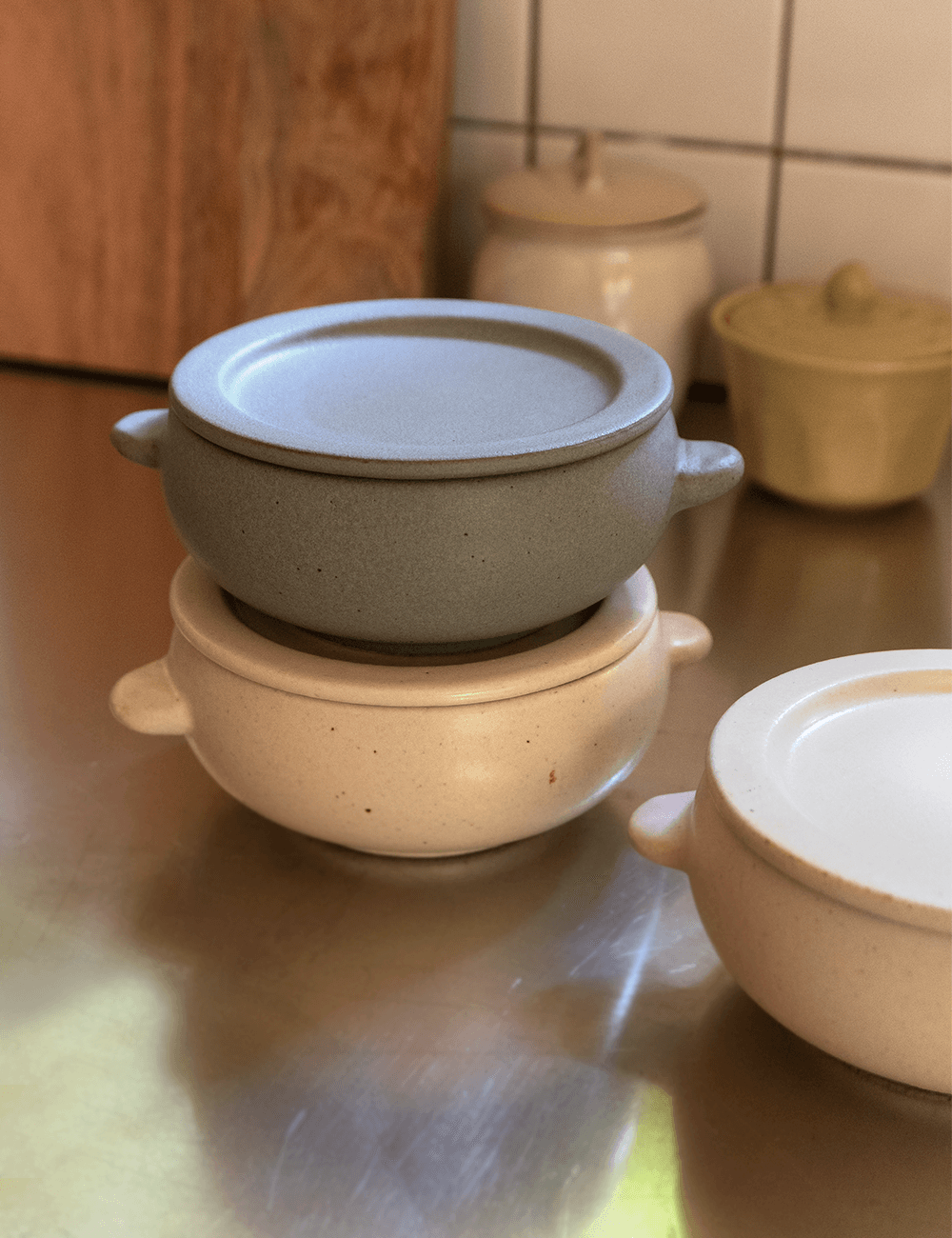 CORON 손잡이 오븐 보울