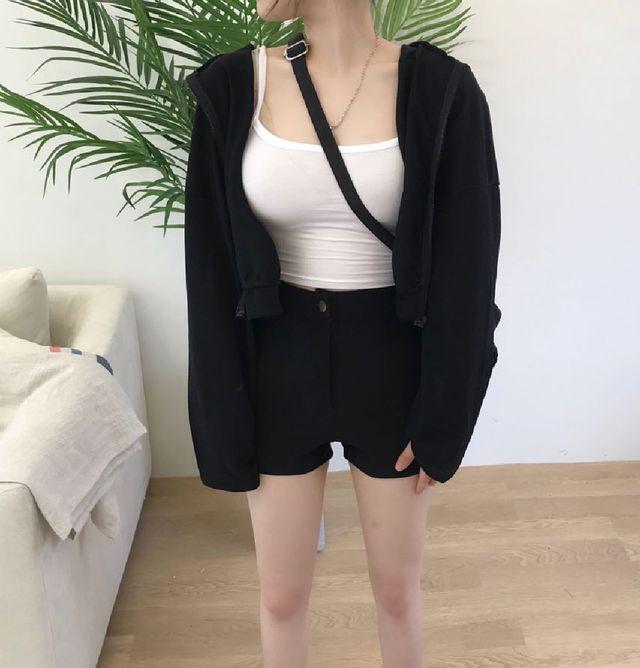 데일리 썸머 크롭 후드집업 [여름후드집업 썸머후드집업 크롭집업 루즈핏후드집업 시스루후드집업 얆은후드 여름긴팔티]