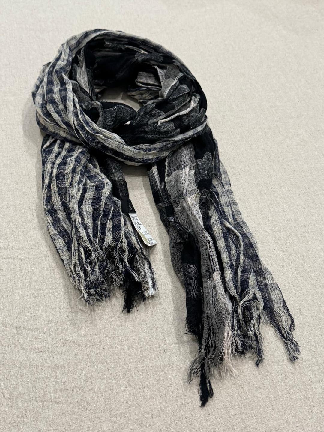 요지야마모토 믹스드 체크 린넨코튼 머플러 | 후루츠패밀리