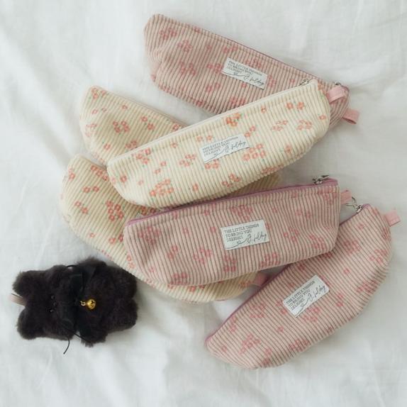 제이풀데이 handmade˚。⋆[2size]쁘띠플뢰르 필통 천필통 귀여운필통 봉제필통 꽃무늬 코듀로이