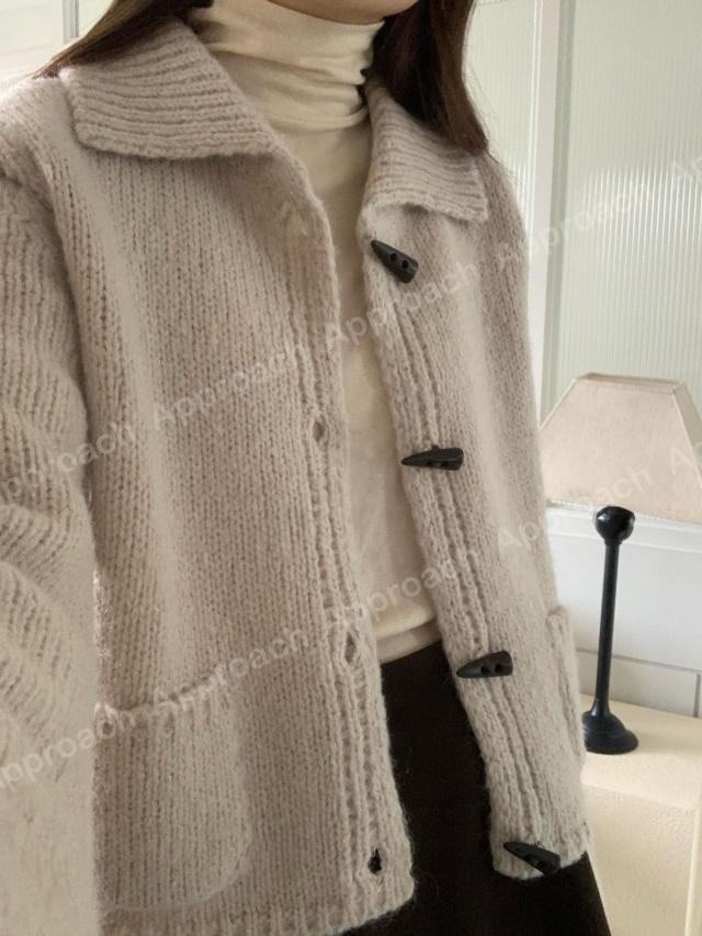 포멜로 pomelo 토글 카라 가디건 3color