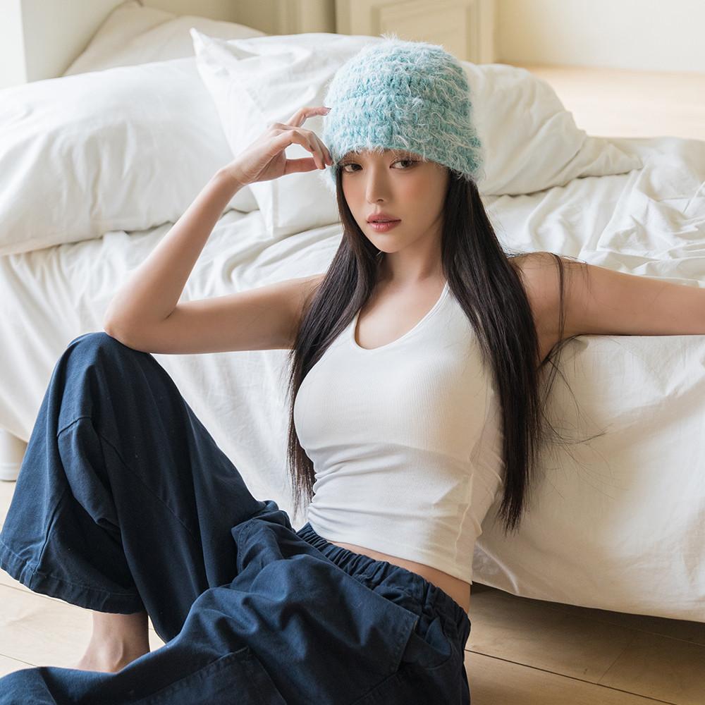 [MADE/당일출고] 풀샷 소프트골지 홀터 캡나시 캡내장 홀터넥 페스티벌