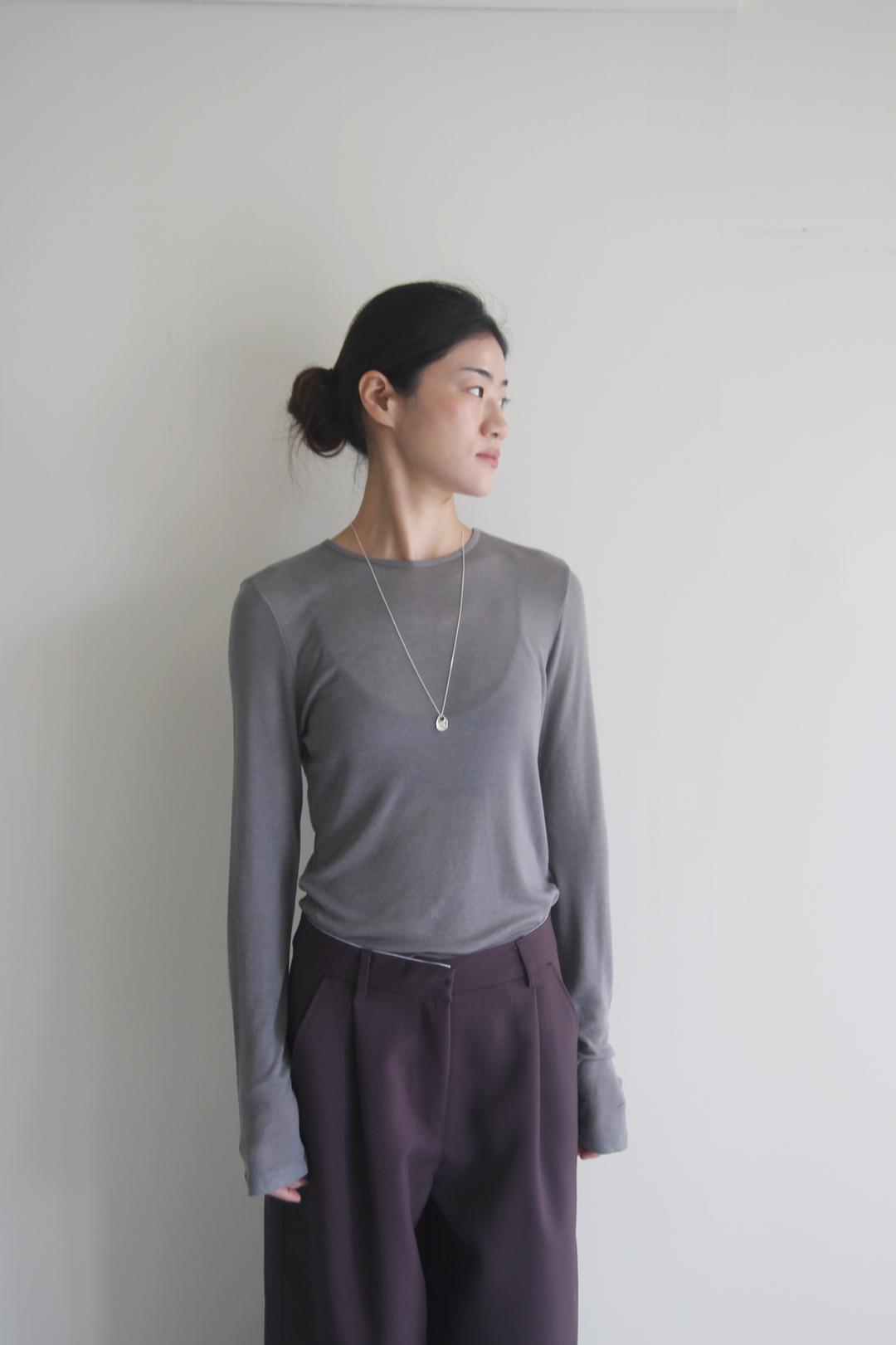 double long sleeve tee (grey) 더블 롱 슬리브 티