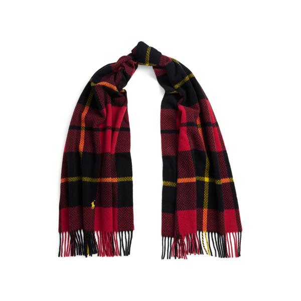 플래드 프린지 트림 울 스카프 | Ralph Lauren® Korea