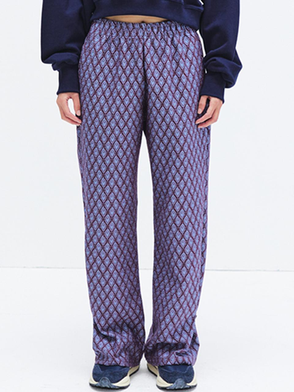 JACQUARD HOOK BANDING PANTS(PURPLE)