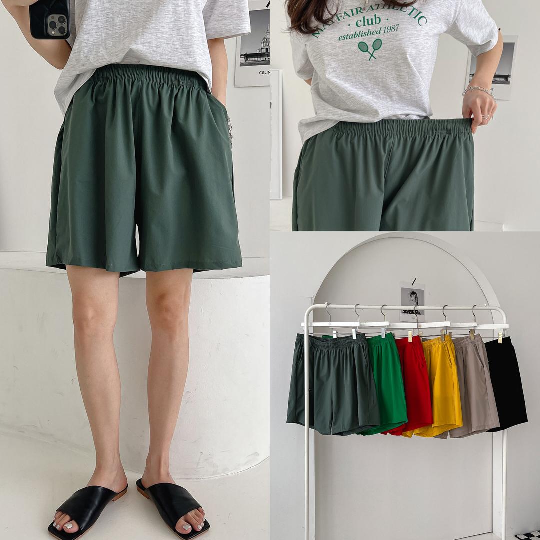 1+1 냉장고 아노락 바스락 스판 밴딩 반바지 물놀이 운동복 트레이닝 츄리닝 팬츠