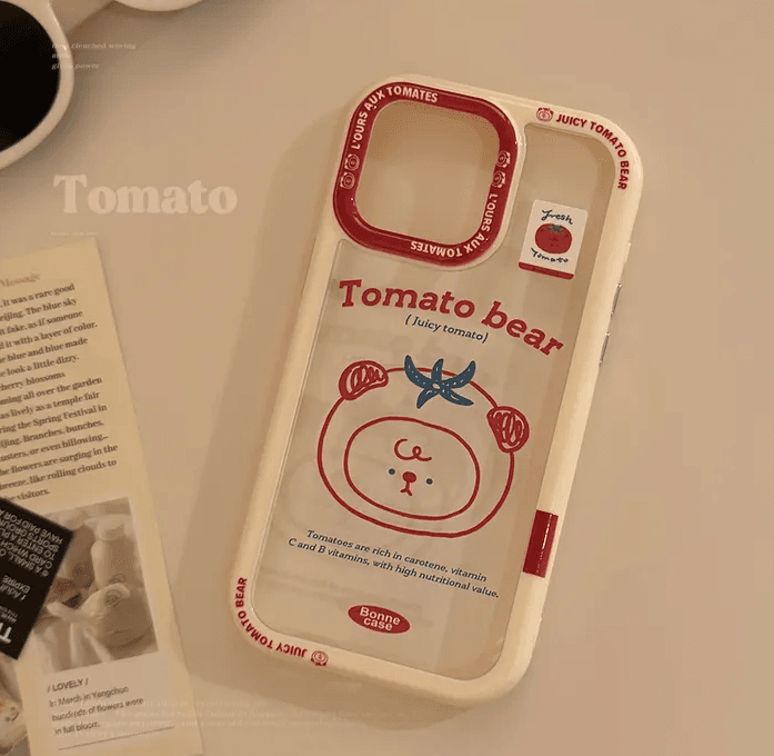 두리케이스 당일 🍅 갤럭시 아이폰 미니 16 15 14 13 12 11 미니 플러스 프로 맥스 울트라 Z 플립 A  32 23 투명 과일 젤리 🍅상큼 쥬시 토마토