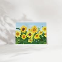 Looking for love 해바라기 일러스트포스터